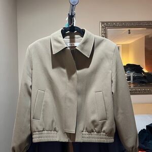 Zara Women's Olive Bomber Jacket